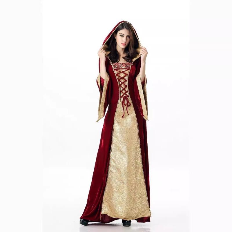 Halloween European vintage court costume princess costume vampire queen witch costume