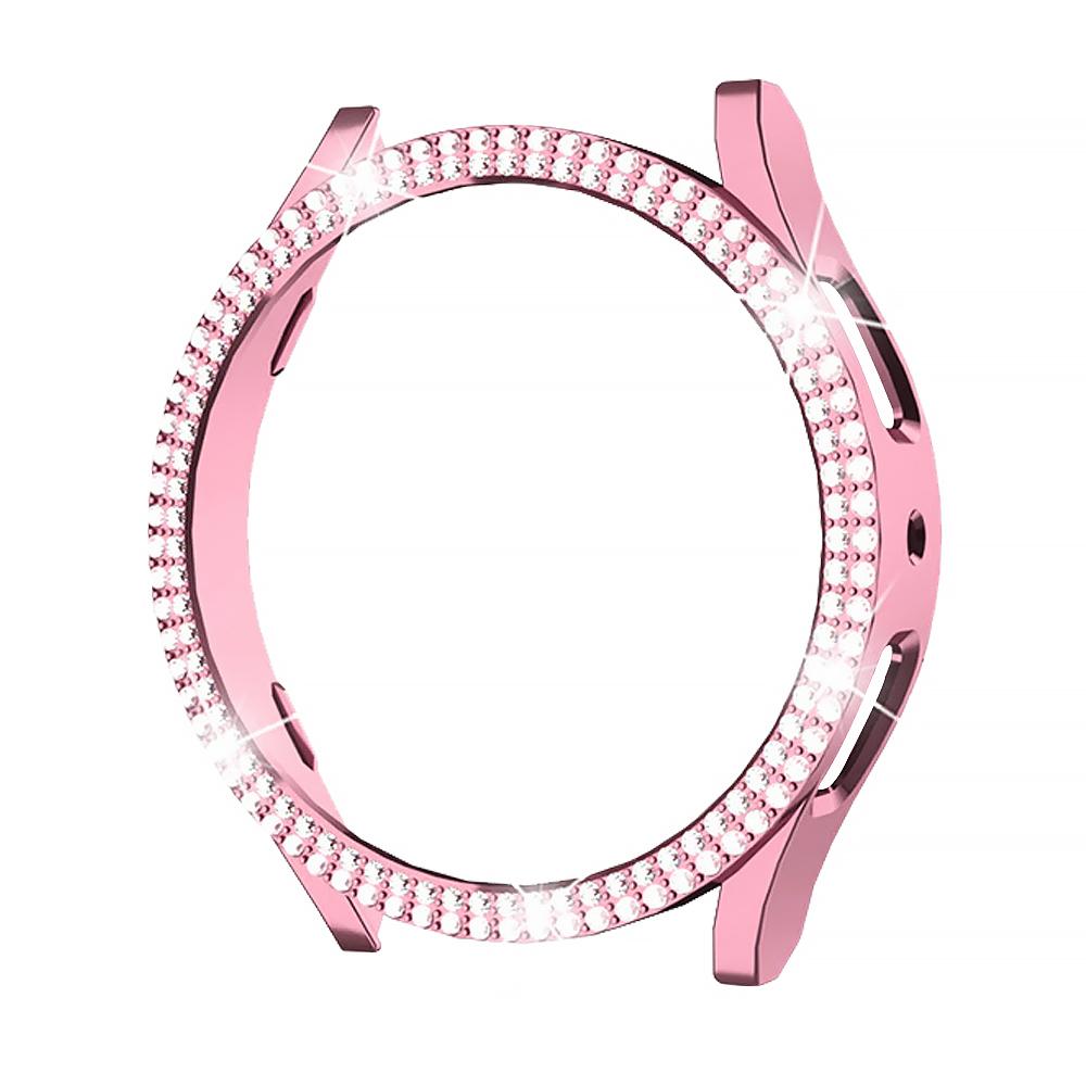 Double Diamond Watch Case for Samsung Galaxy 6 40mm Women Bling PC Hard Hollow Frame Protective Bumper Galaxy Watch 6 44mm Cover