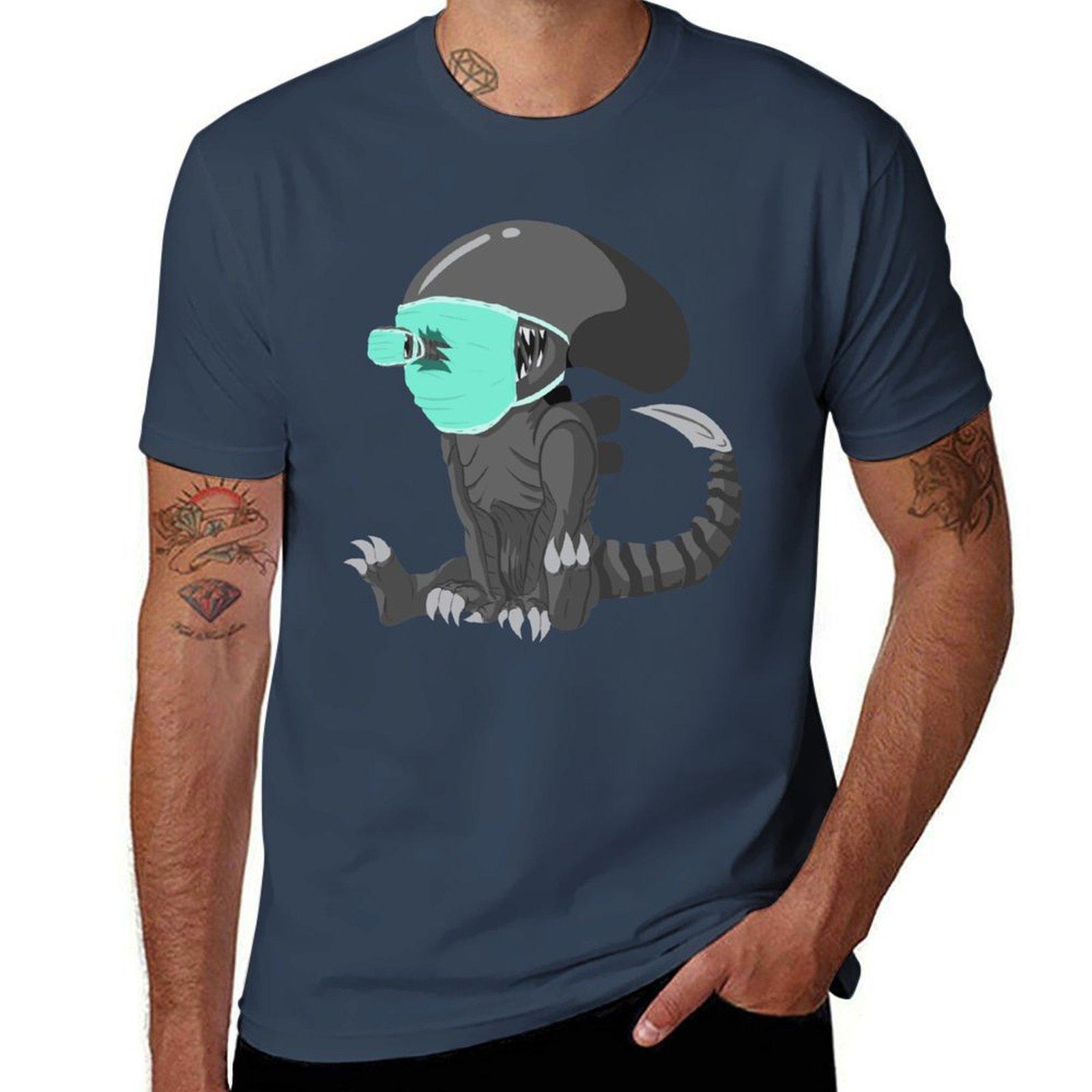 Stay Safe Xenomorph TShirt Plus Size Summer Casual TShirt S