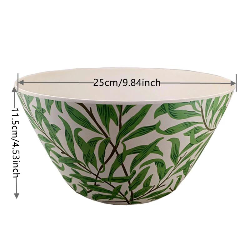 Bamboo Fiber Western Dining Plate Eco-Friendly Steak Pizza Plate Salad Bowls Fruit Snack Candy Tray Degradable Tableware Dishes