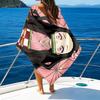 1pc Nezouko7 Beach Towel, Beach and Seaside Swimming Pool Equipment, Fashion Pattern, Rectangular, Travel Essentials