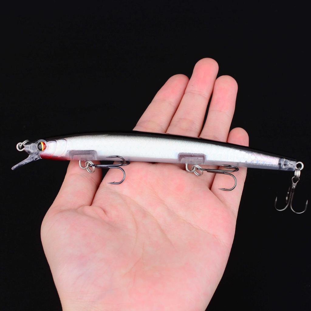 Flying Minnow Laser Fishing Lure - Floating, Long Cast for Bass & Freshwater/Sea Fishing