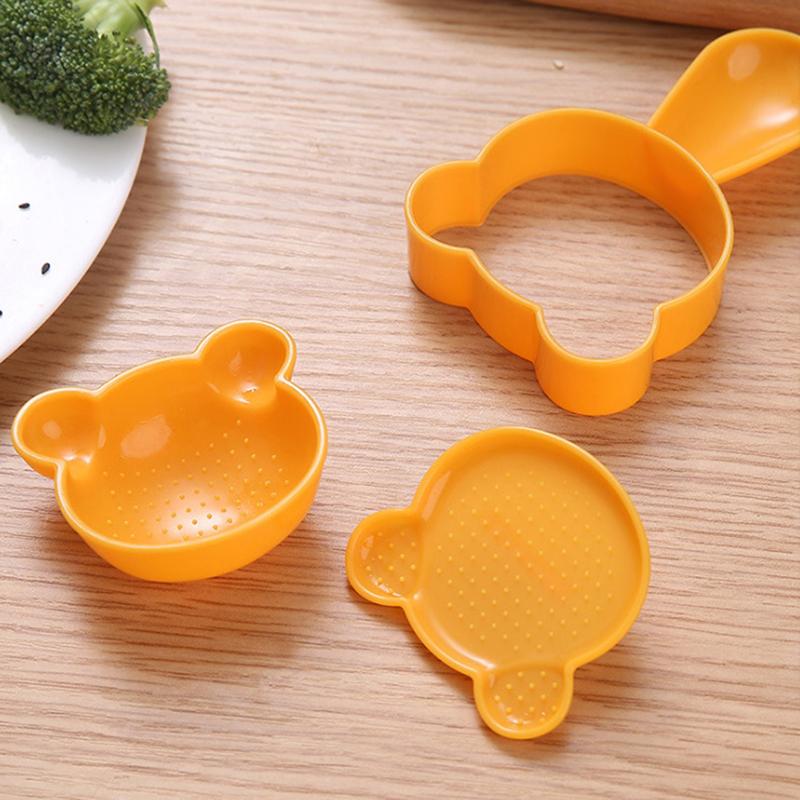1Set Kendin Yap Sevimli Küçük Ayı Pirinç Topu Kalıbı Bento Suşi Nori Pirinç Kalıbı Dekor