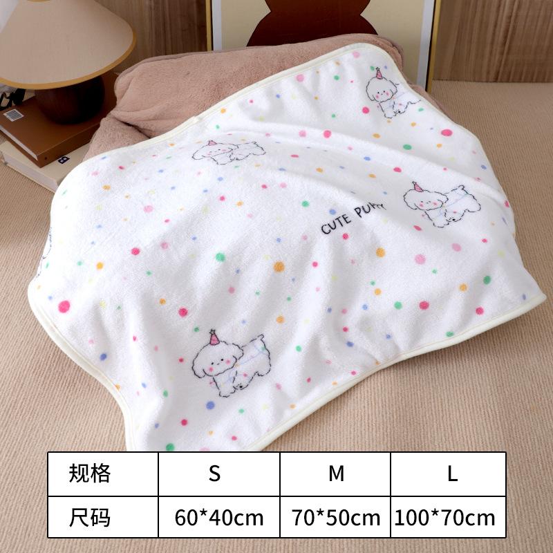 Pets autumn and winter anti-cold and warm sleeping blankets puppies coral fleece quilts dog supplies