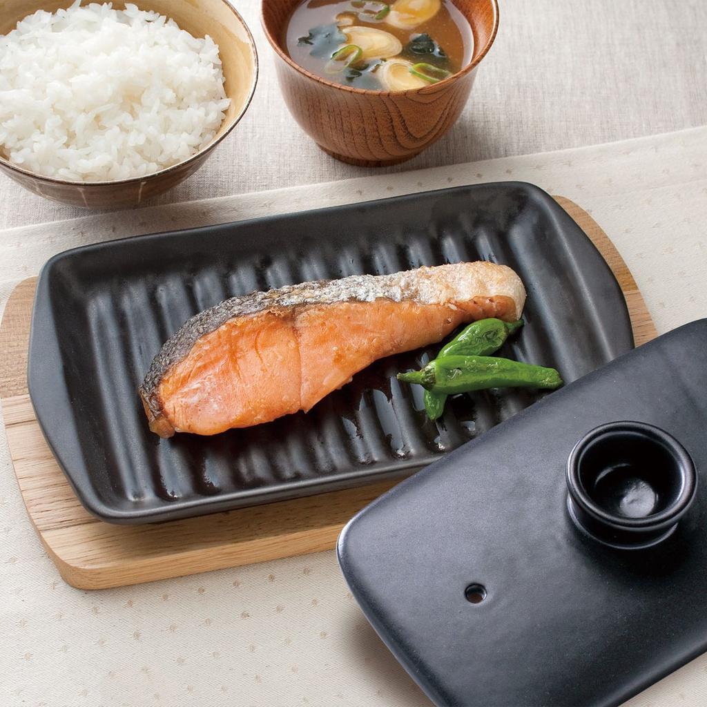 Wahei freiz Yakirun Plate, Black, Double-Sided Square Grill Plate, YR-6018