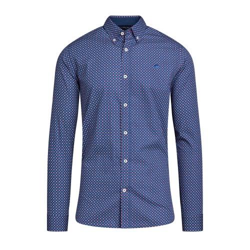 Męska koszula z długim rękawem Raging Bull z geometrycznym wzorem