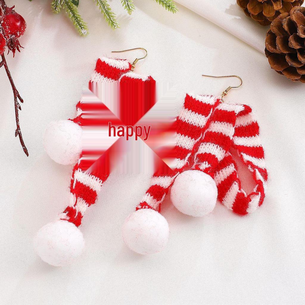 Christmas Knit Hat & Scarf Earrings - Women's Unique Festive Accessories