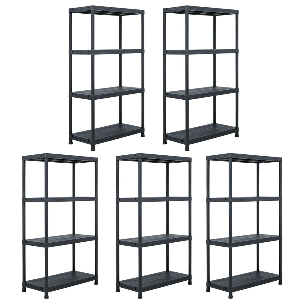 Étagères de rangement 5 pcs  60x30x138 cm Plastique