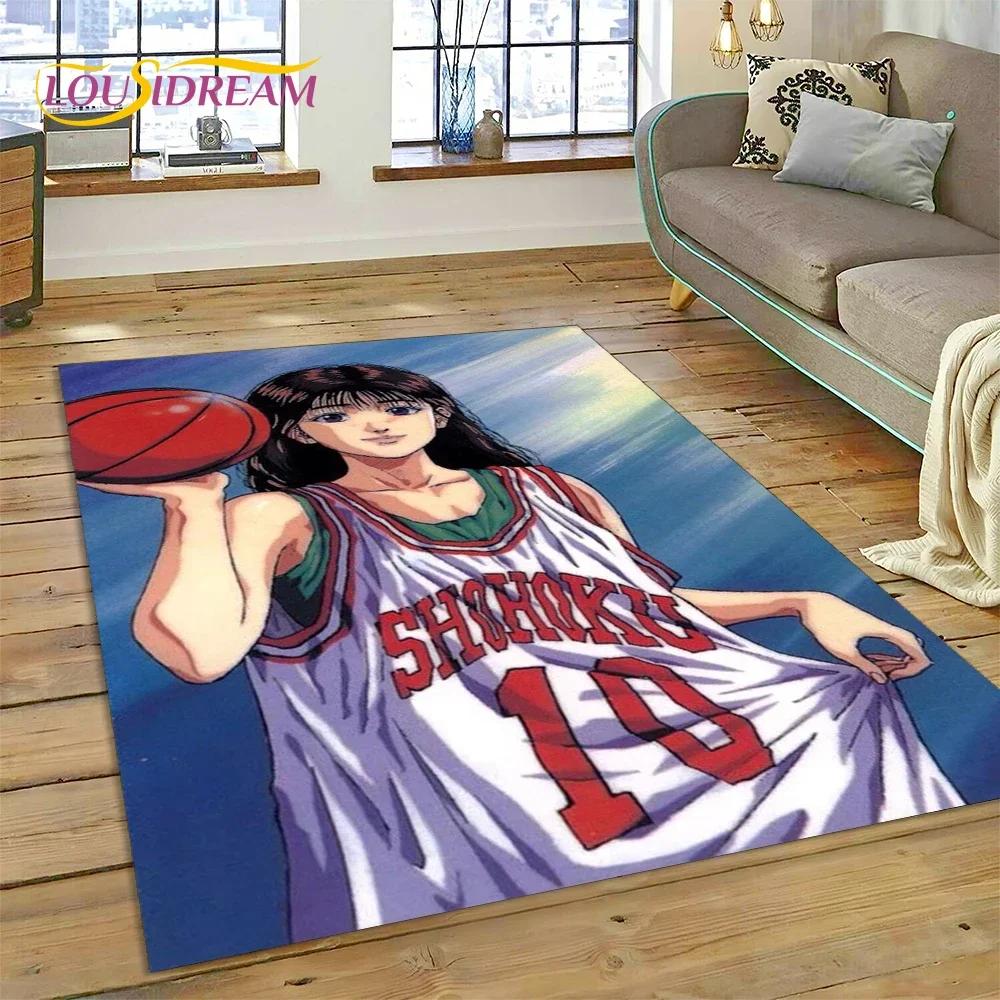 Cartoon Slam Dunk Basketball Anime Carpet Rug for Bedroom Living Room Home Sofa Decoration,Children Game Large Decor Floor Mat