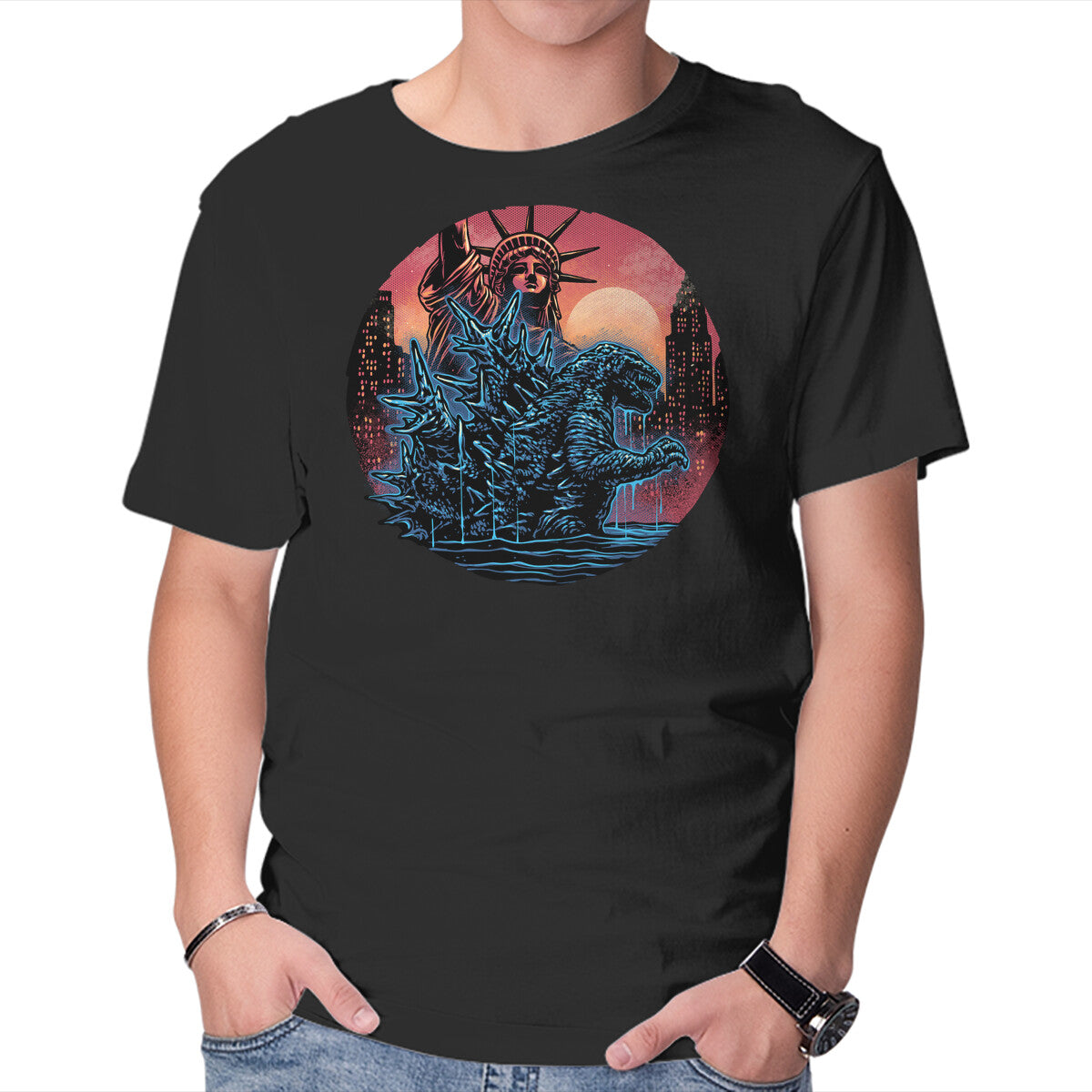 Unisex Crew Neck T-Shirt Rise Of The Radioactive Beast Graphic Short Sleeve Casual Tee XXXXL