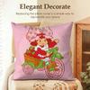 Cute SStrawberry Shortcake Cushion Cover Natural Linen Organic Fabric DoubleSided Printing Sofa Home Decor Gift Pillow Case