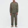 UNIQLO SS22 Solid Color Elastic Ribbed Carrot Pants Casual Pants Men bottoms Olive 447529-56