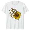 Butterfly Sunflower Unisexs TShirt Wildflower Gardening Birthday Gift For Her