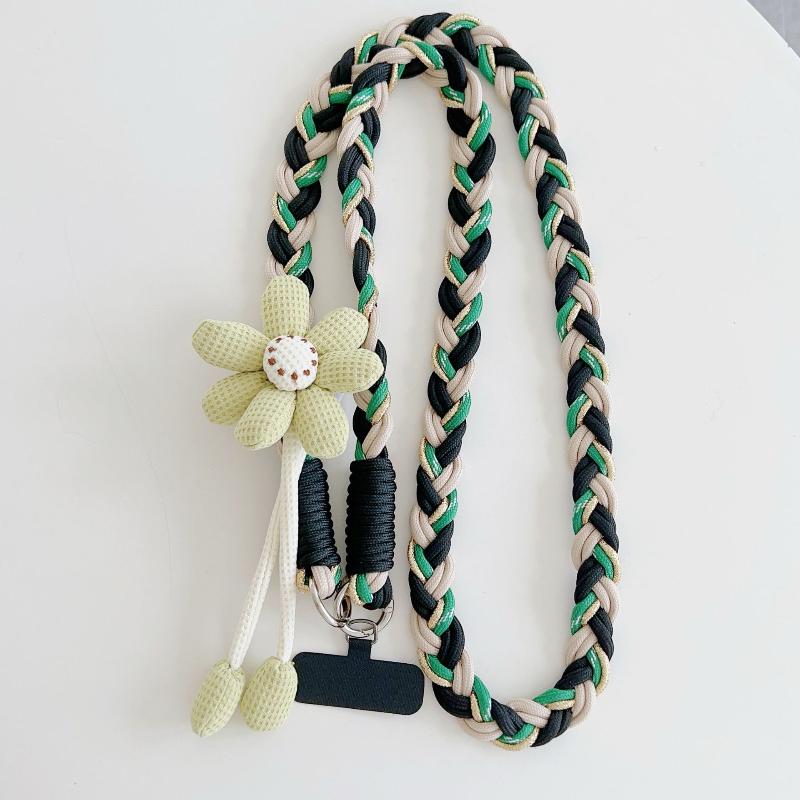 Twist Woven Sunflower Lanyard Long Crossbody Lanyard With A Variety Of Matching Ways Mobile Phone Outdoor Audio Key