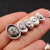 Sterling Silver S999 Wealth Copper Coin Beads: DIY Spacer Beads for Red String 3D Bracelet Jewelry