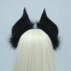 Cute Handmade Faux Fur Bat Ears Headband Halloween Christmas Cosplay Party Costume Accessories Masquerade Party Headdress