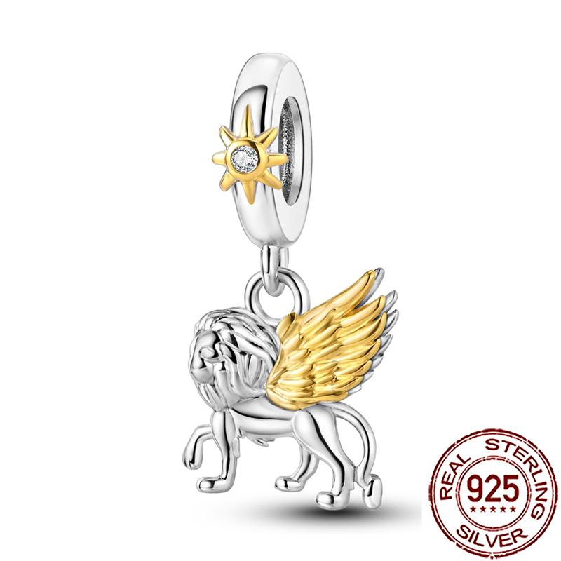 Charms Copper Lucky Horseshoe Clover Dreamcatcher Feather Dangle Beads Fit Bracelet Necklace Women Diy Jewelry