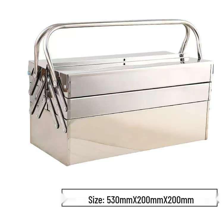 Stainless Steel Multi-Layer Industrial Storage Box - Enlarged & Thickened, Various Styles
