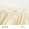 ELLE Draped Lyocell Linen Blend A-Line Skirt