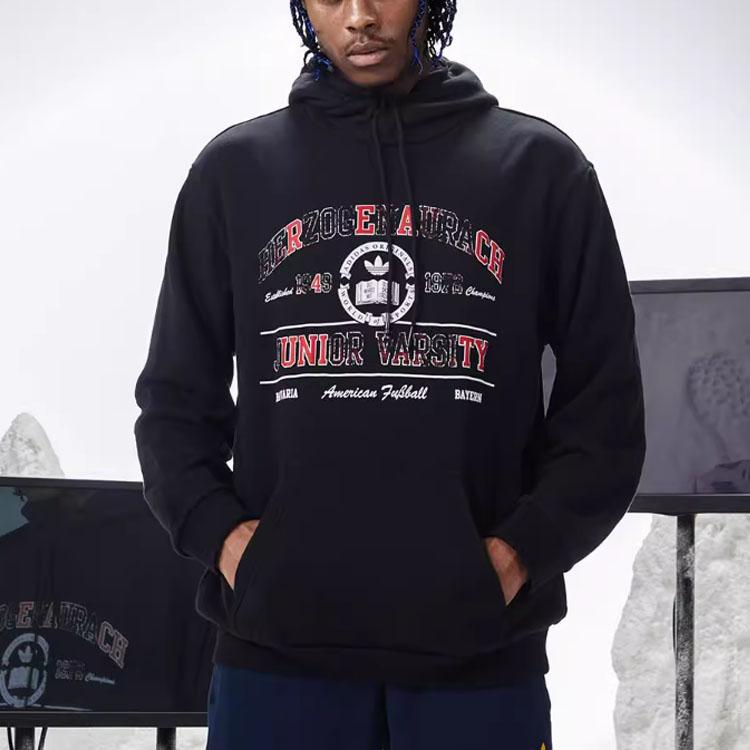 Adidas Originals Trefoil Hoodie Men Tops Black HF9218