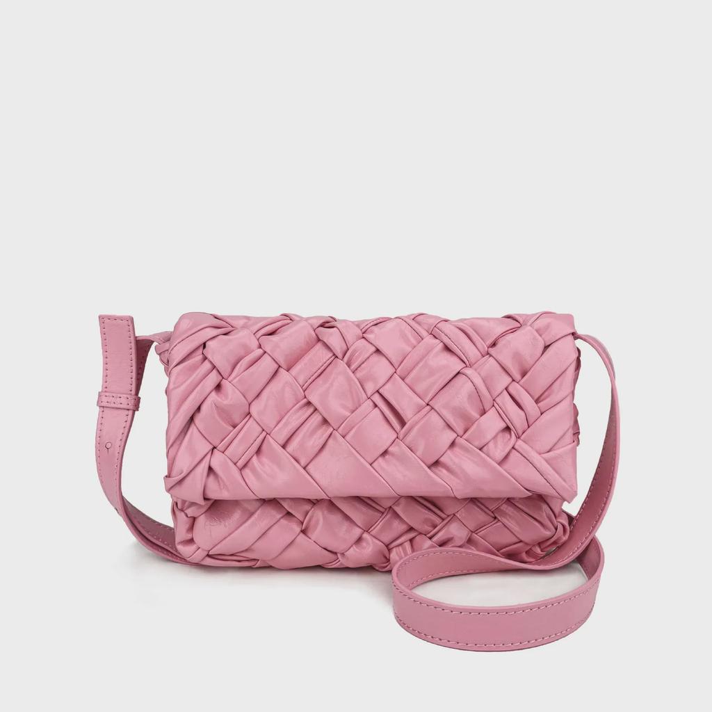 Modetrend 2024: BV Waxleer Sjaal Crossbody Tas met Geplooide Afwerking