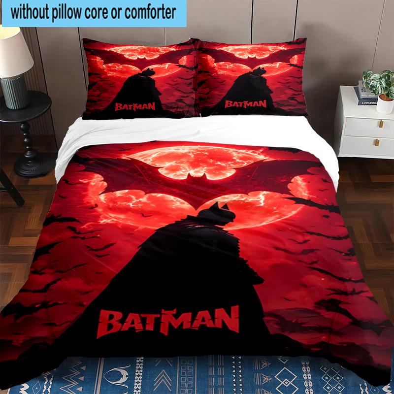 3PCS Dark Knight Rising Bedding Set,Including 1pc Duvet Cover And 2pcs Pillowcases Perfect for Bedroom, Dormitory, Fan Christmas Gift