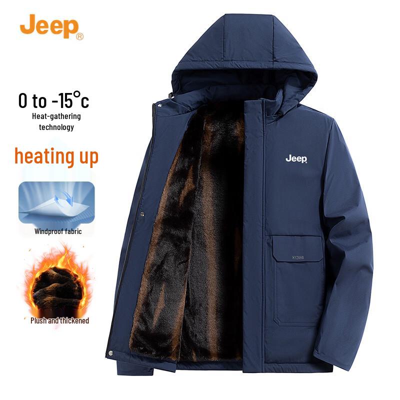 JEEP Men s Hooded Winter Padded Jacket L