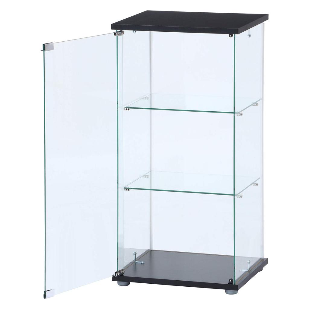 Fuji Boeki Collection Case Figure Case 3 Tiers Width X Depth X Height 86 Cm Black Tempered Glass Full Glass Assembly Product Clear 98881 42.5 36.5