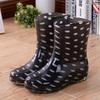 Stivaletti Corti da Donna Rosa Pois Impermeabili Trasparenti PVC Scarpe da Pioggia