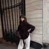 In Stock: Elegant Turn-Down Collar Waist-Cinching Single-Button Coat - European & American Style Fashion 2025