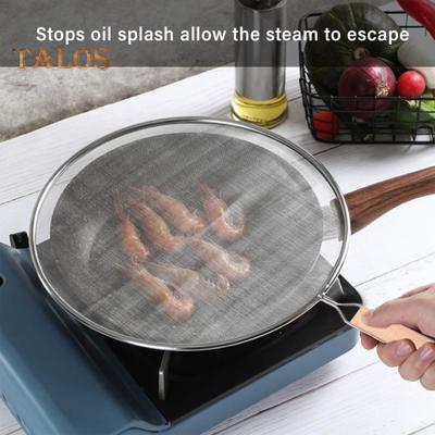 3Pcs Splatter Guard Mesh Wear-resistant Splash Proof Long Lasting Useful Mesh Pot Lid Grease Catcher Household Supplies