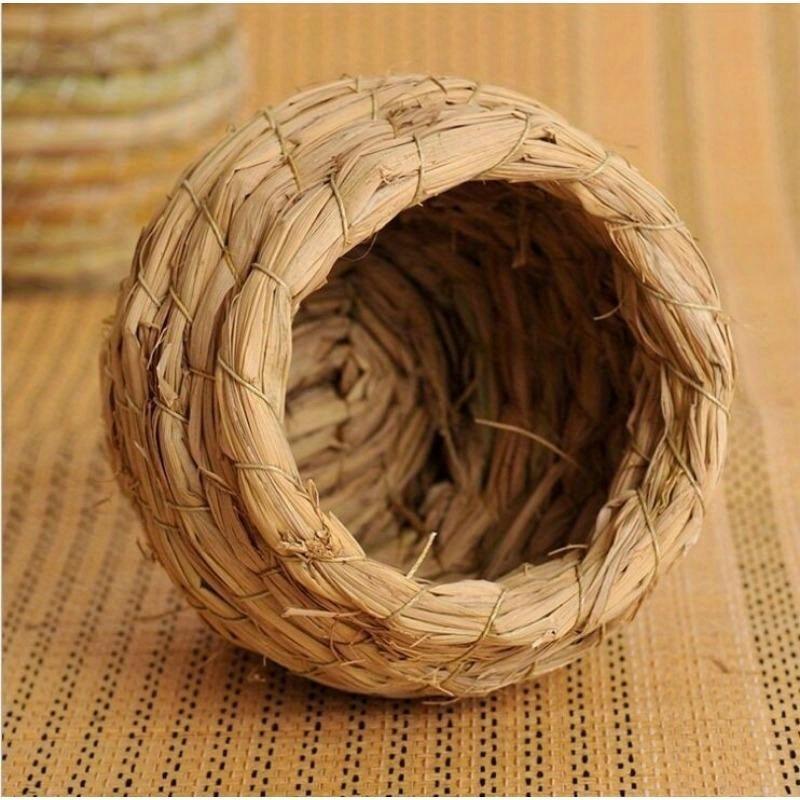 Bird Parrot Handwoven Straw Cage Animals Hamster Parrot Hatching Breeding Cave