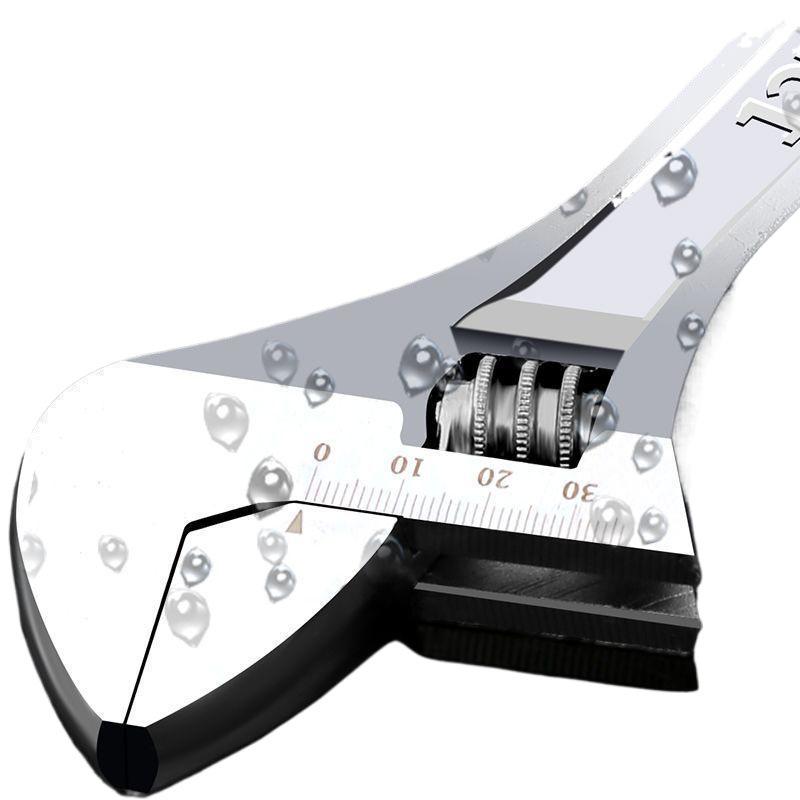 Universal High Hardness Adjustable Wrench: Large Opening, Multi-Functional, Sizes 6'' To 18''