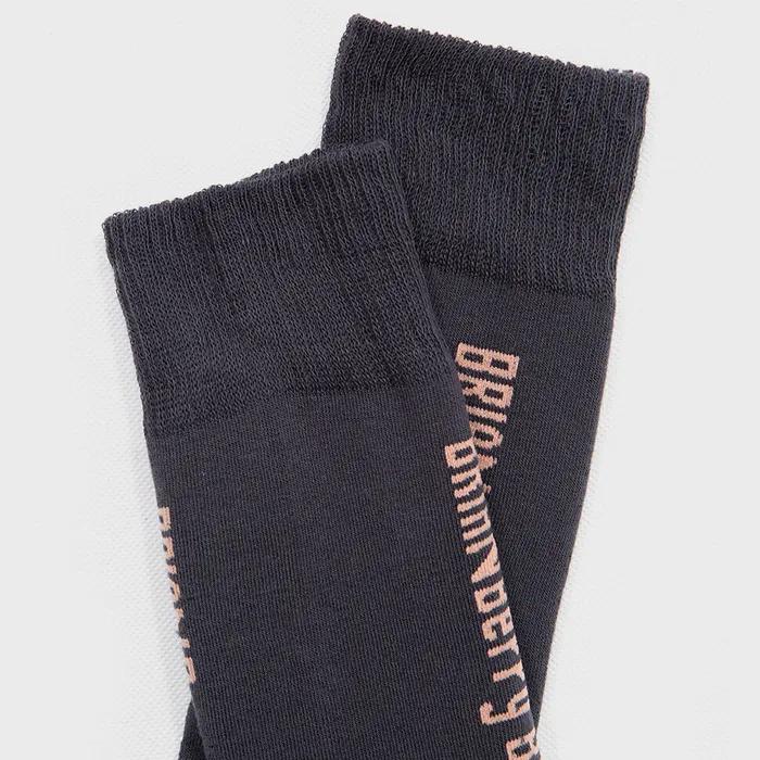 BERRY KNEE SOCKS_CHARCOAL