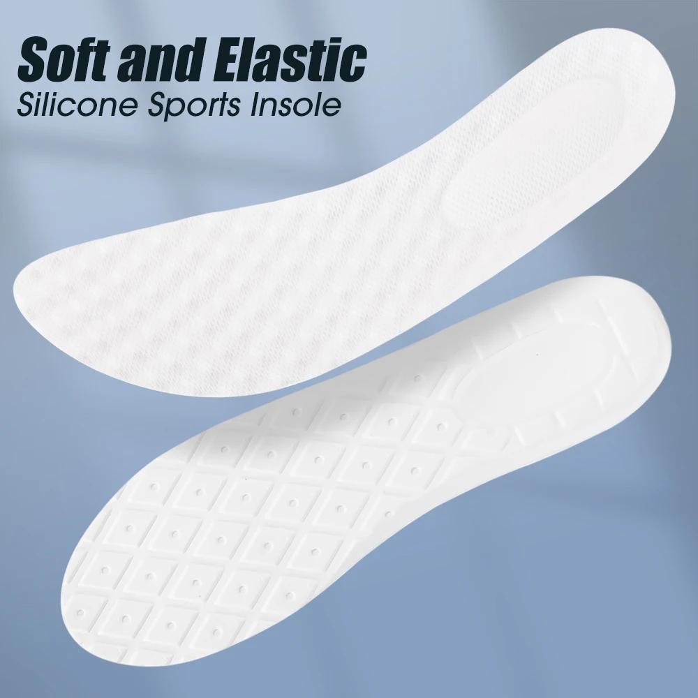 4D Ortopediska Inläggssulor Minnesskum Latex Sportinlägg för Skor Sula Stötdämpning Löpning Andningsbara Deodoriserande Mjuka Skosulor