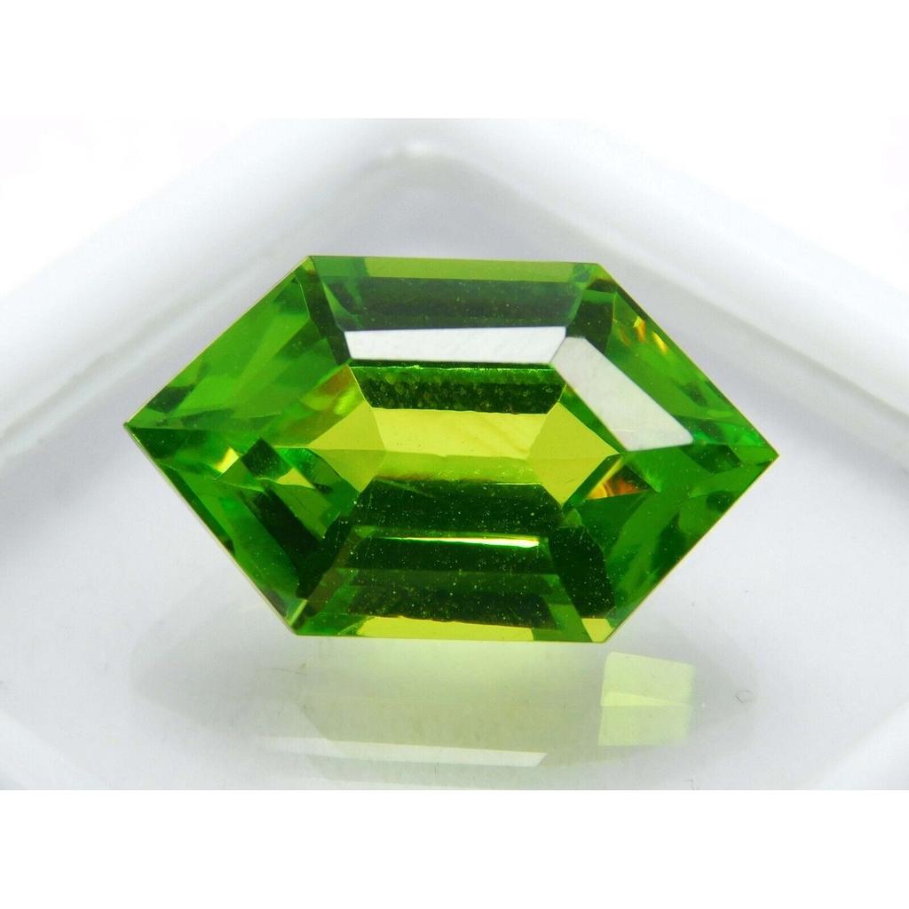 BEAUTY NATURAL Green Peridot FANCY SHAPE 10.50 Ct CERTIFIED Loose Gemstone