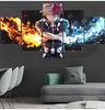 Canvas Print My Hero Academia Wall Art 5 Piece Todoroki Shoto Cartoon Character Picture Anime Poster Home Decor Modular Painting