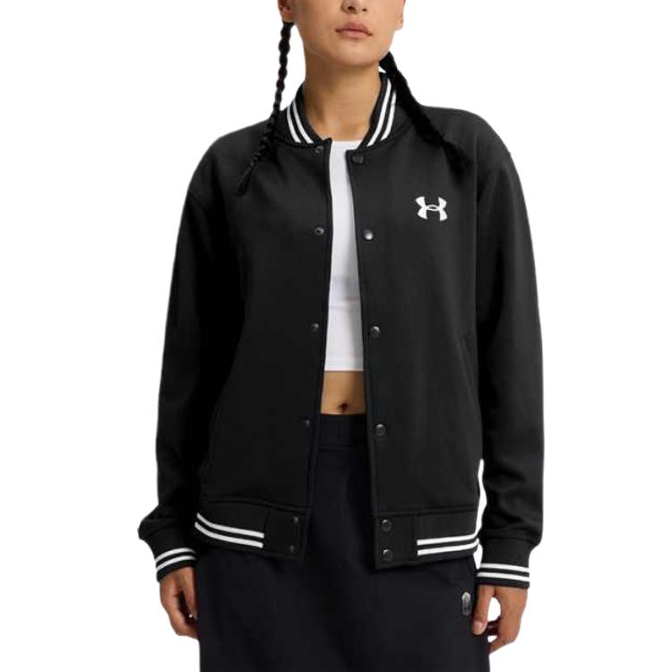 Under Armour SS25 KNIT BOMBER Jackets & Coats Unisex Black 1389368-001