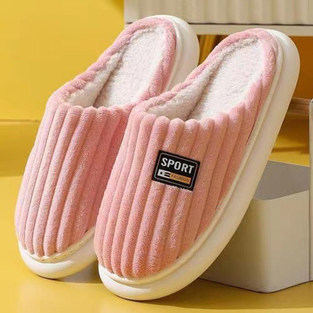 Kapcie damskie Faux Damskie buty Moda Para Domowe Kapcie bawełniane Proste Ciepłe Kapcie z grubą podeszwą Zapatos De Mujer