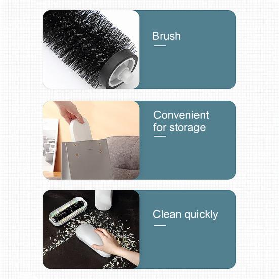 Debris Brush Pet Hair Removal Dual-Sided Grooming Brush with Thick Fine Bristles Car Interiors Reusable Lint Hair Remover Tool