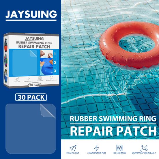 30Pcs/Box Repair Patch Transparent Waterproof Self-adhesive Swimming Ring Toy Repair Sticker Airbed