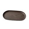 Smooth Surface Oval Tray Walnut Wood Grain Afternoon Tea Dessert Plate Vintage Fruit Platter  Home