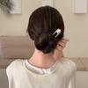 Einfache Imitationsperlen U-Form Haarstäbchen Elegante Metall-Haarnadeln für Damen Mädchen Mode Dutt Styling-Werkzeuge Haar-Accessoires