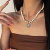 1Pcs Sun Pendant Irregular Beaded Chain Jewelry Bohemian White Natural Stone Choker Necklace For Women Vacation Daily Wear