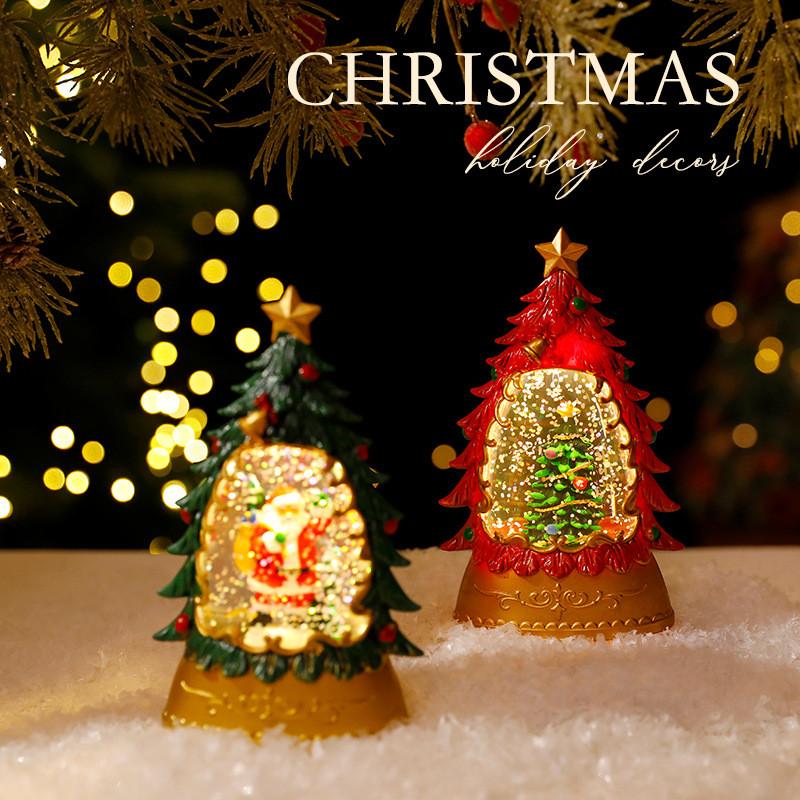 Christmas Waterilluminated Candle Night Light With Creative Mini Wind Lamp For Holiday Decor
