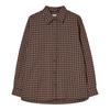 AWESOME STUDIO Dobby Embroidered Check Shirt Burgundy