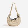 2025 Summer New Fashion Handbag Unisex Detachable Horn Mesh Bag Light Beige Single Shoulder Crossbody Bag for Women