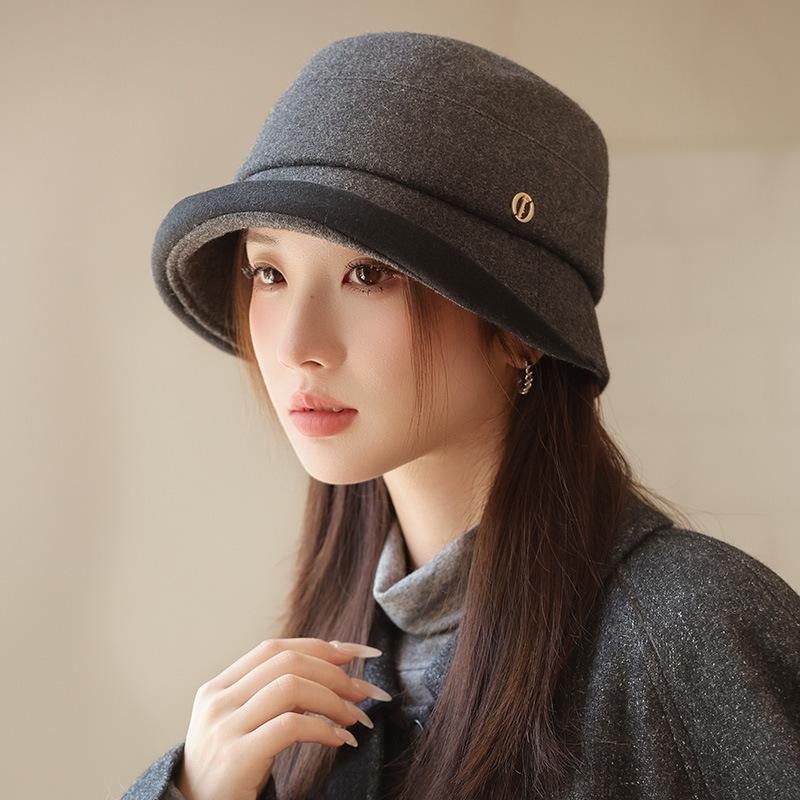 Korean New Curly Hat for Women In Autumn and Winter Casual Versatile Fisherman Hat Showing Face Small Basin Hat Hepburn Style Cloth Hat