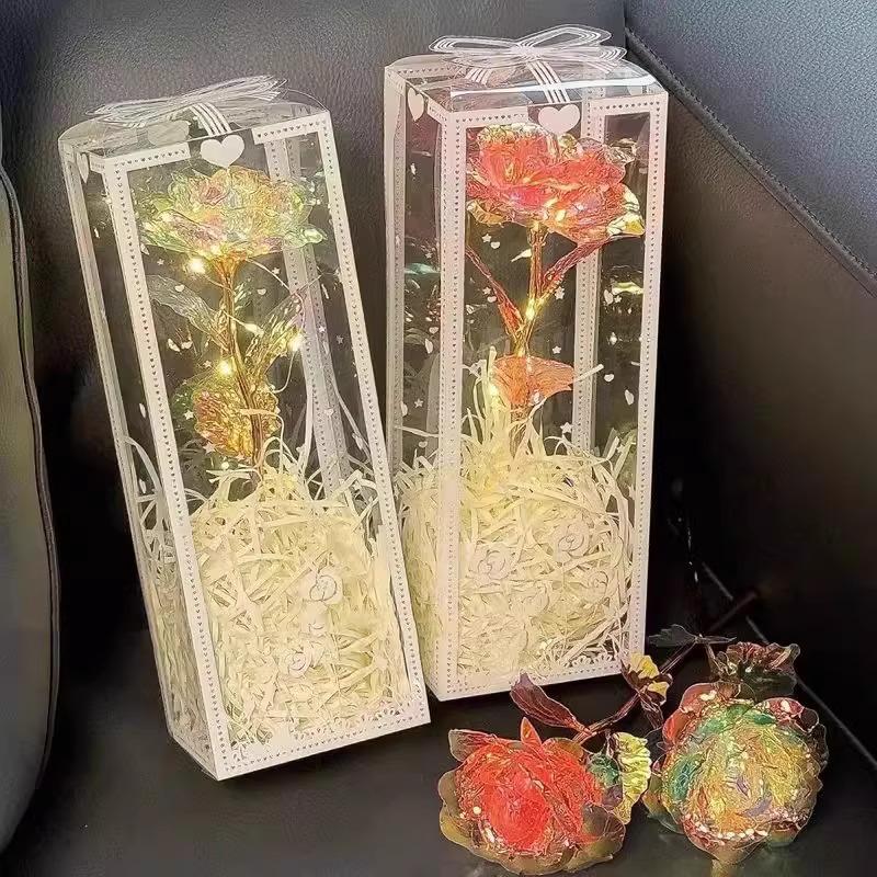 Leuchtender Sternenhimmel Goldene Rose: Romantisches Valentinstagsgeschenk für Ehefrau, Freundin oder Geburtstag der besten Freundin