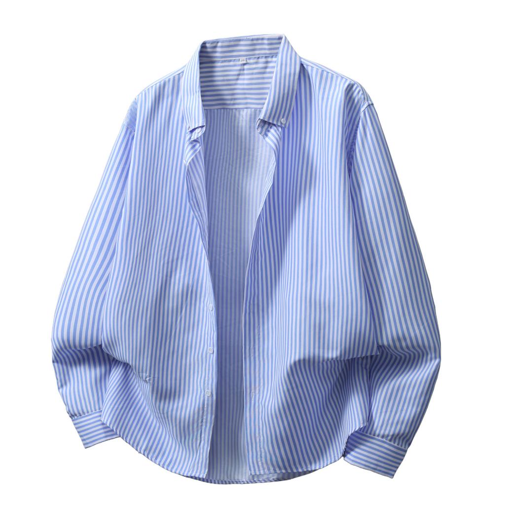 Men S Loose Striped Long Sleeve Casual Shirt